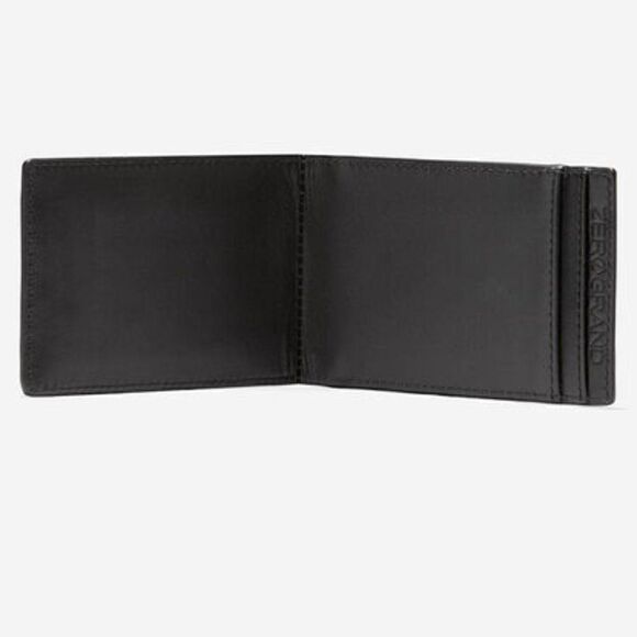 Cole Haan Black Elastic Front Pocket Leather Wallet NWT - Picture 3 of 8